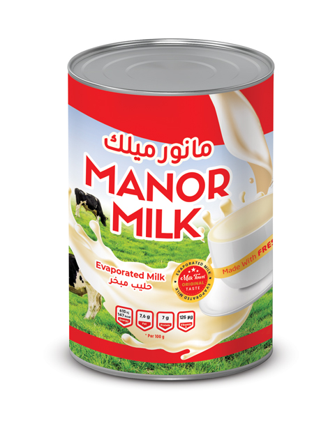 MANOR MILK / Doğal Buharlaştırılmış Süt / 410 g.